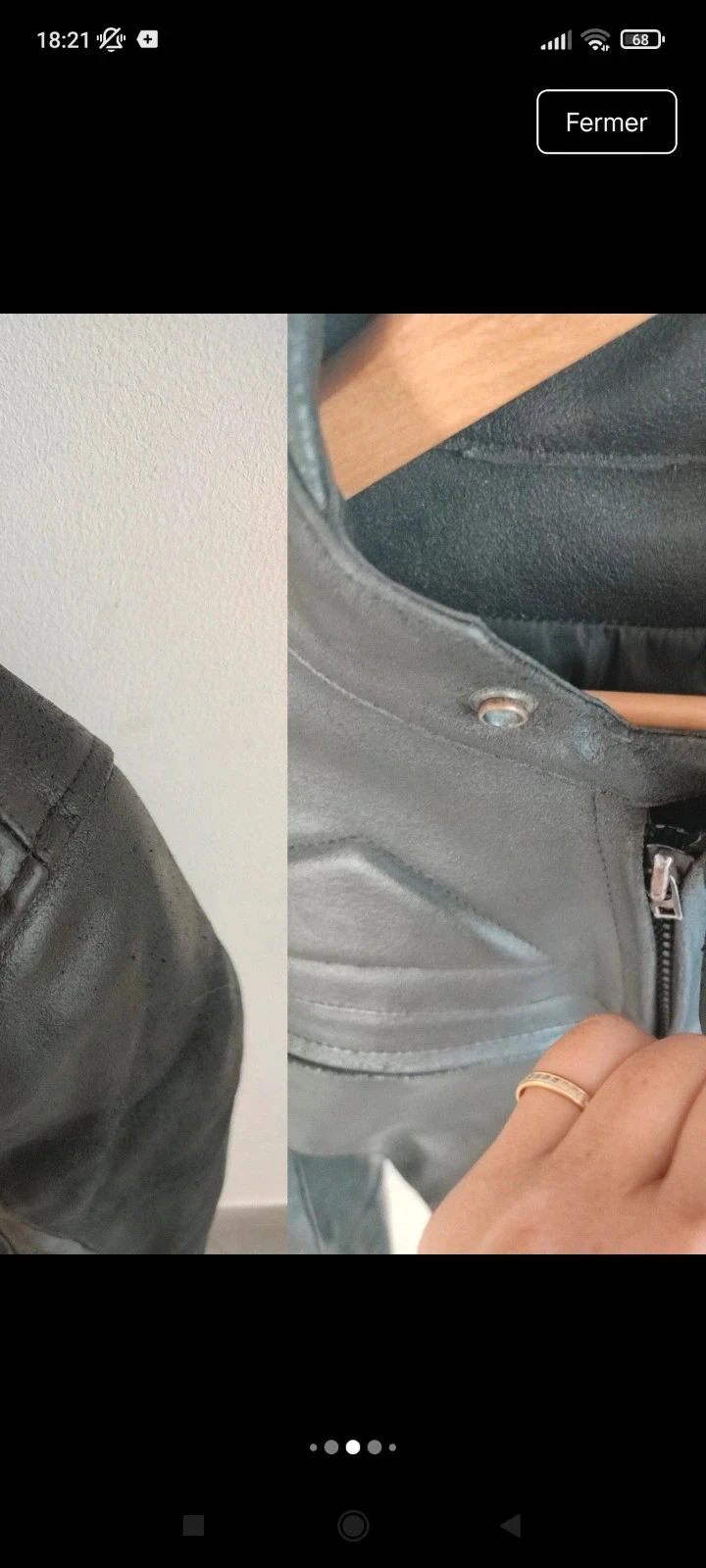 Casaco de moto em couro para homem tamanho 38-40 – photo 8